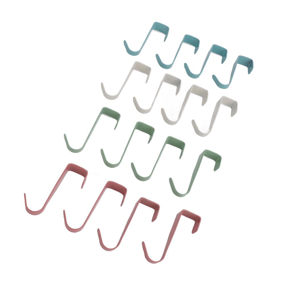 16 ks Háčky přes dveře Nerezový závěsný hák Organizér na dveře skříně na oblečení Ručníky Klobouky Ba