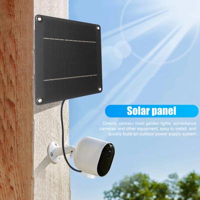 Panneau Solaire Monocristallin 4W 12V 5521 Femelle Étanche Haute Efficacité Extérieur Lampes de Jardin Caméras de Sécurité Panneau Alimenté Solaire