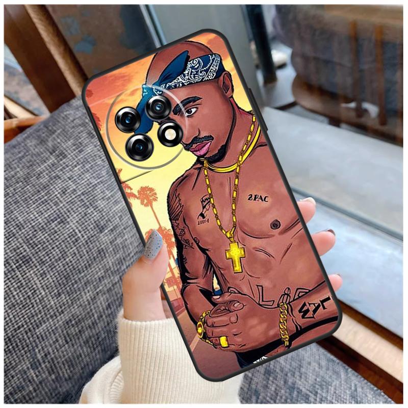 2Pac Hip Hop Singer Case For OnePlus 13 15 13R 13T 12 12R 11 9 10 Pro 10T 8T Nord 5 CE 2 3 4 Lite N20 N30 Coque