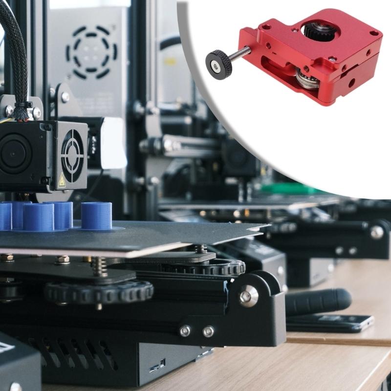 Metal Extruder for 3D Printer, Strong Two Gear Feed for ABS PETG Widely Filaments Compatibility