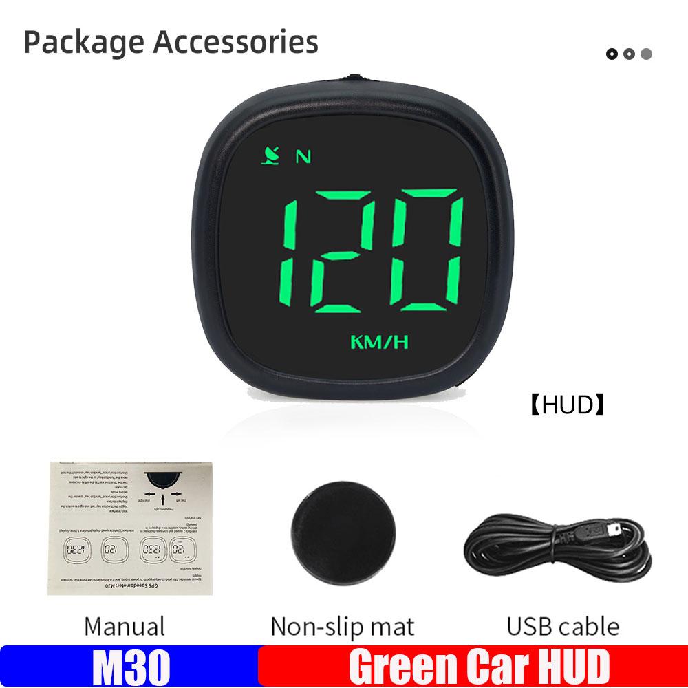 

M30 Проекционный дисплей Электроника для автомобиля Маленький цифровой Автомобильный GPS Спидометр Аксессуары Для всех автомобилей USB Зарядка Белый/Зеленый свет зелёный