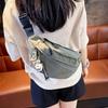 Chest Bag Men/Women Outdoor Cycling Sports Shoulder Bag Crossbody Bag Large Capacity Multiple Pockets Casual Waist Bag Portable Armpit Dumpling Bag