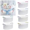 Elegant Cotton Rope Sundries Storage Basket with Handle Hand Woven Kids Toy Desktop Organizer Box Home Decoration