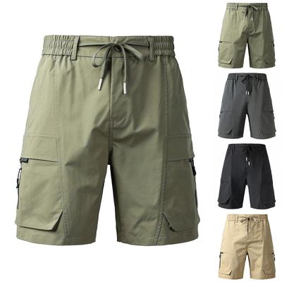 Men's Summer Straight Casual Pants Men's Loose Five-point Sports Pants Men's Elastic Cargo Pants