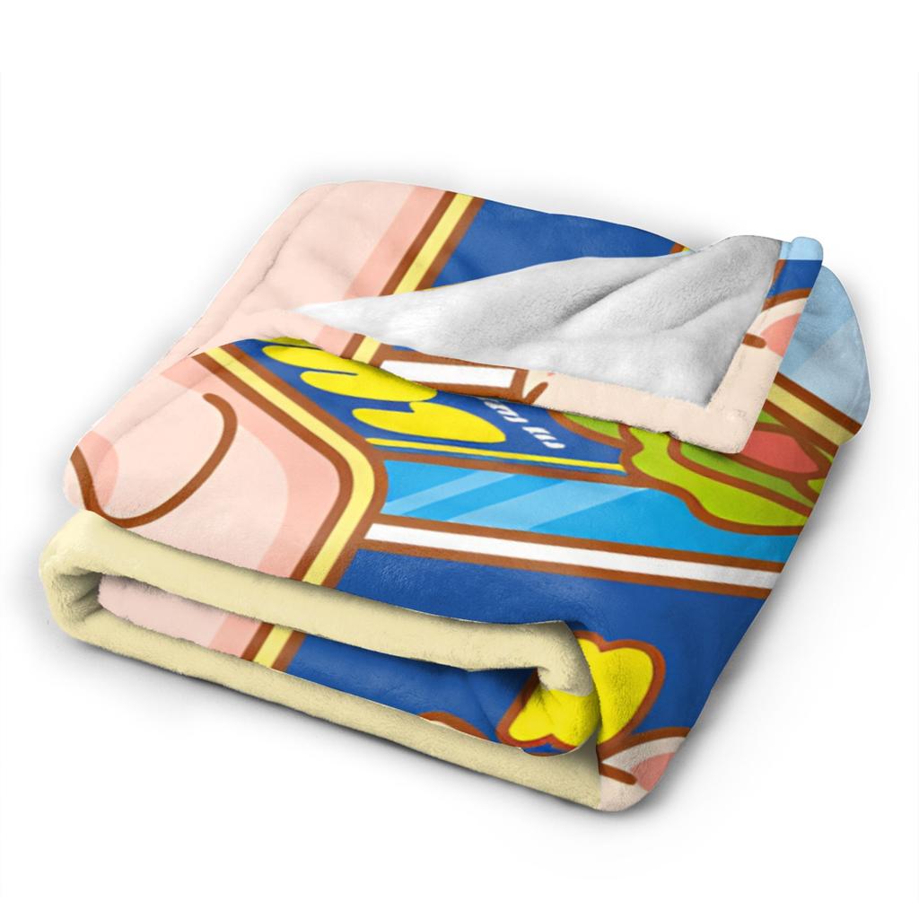 Cartoon L-Lulu Pig  Flannel Blankets  Warm Soft Bedding Throws for Living Room Airplane Travel Funny Bedspread Sofa Bed Cover