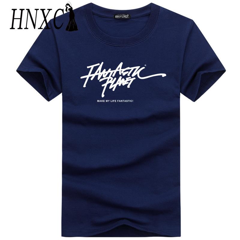 

Футболка с коротким рукавом из хлопка HNXC, мужская модная свободная рубашка с коротким рукавом и принтом «Сострадательная рубашка» XXXXXL темно-синий