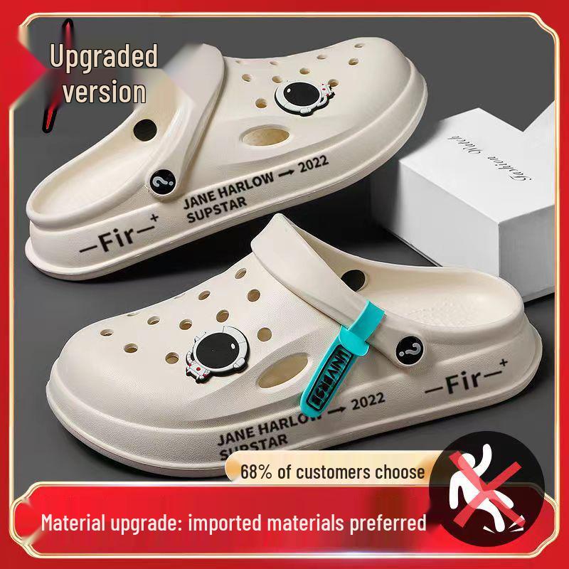 2023 Non-Slip Thick-Soled Casual Korean Beach Slippers - Soft-Soled Men's Nurse Clogs