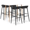 Day and Night - Day and Night High Table and Bar Stools 5 Pieces Black and White