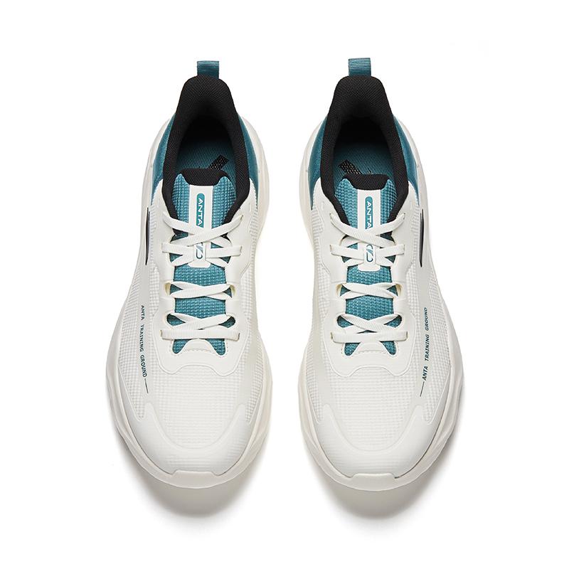 Anta Cushioning Balance Low top Training Shoes Men's Ivory White Swift Blue Basic Black 912547703Q-2