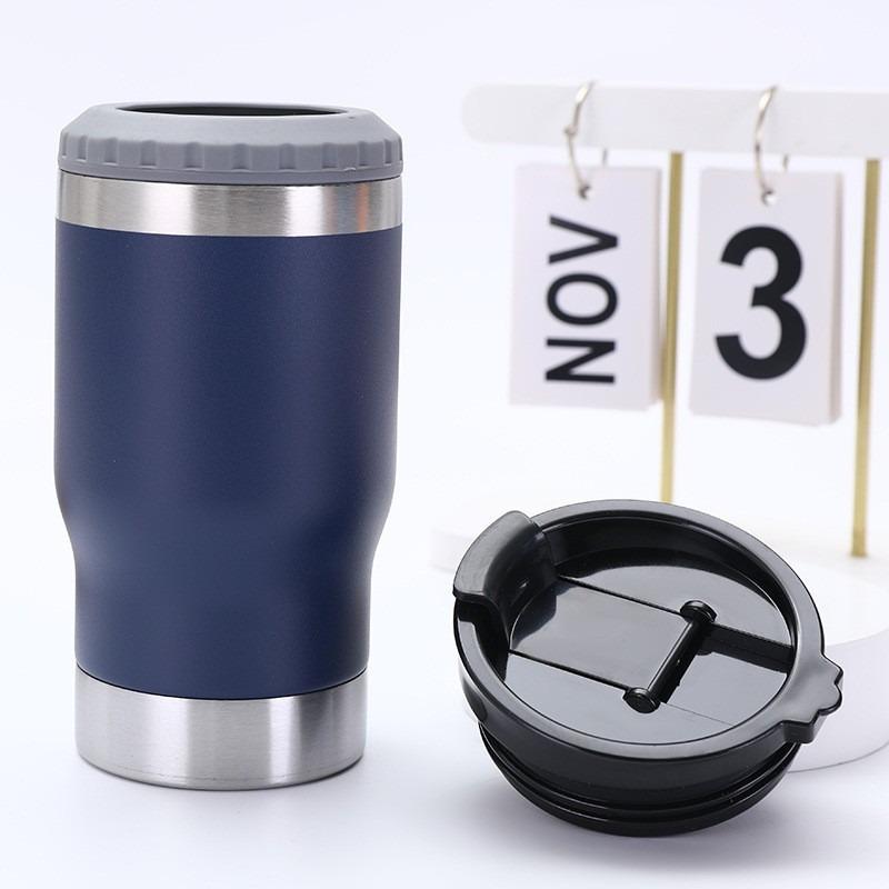 14oz Beer Mug Thermos Cup with Bottom Bottle Opener Stainless Steel Insulated Cup Portable Cold&Hot Storage Tank for Camping