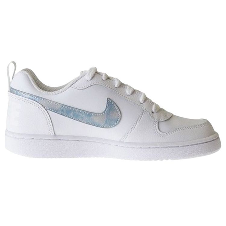 Nike Court Borough Canvas Synthetic Leather Non-Slip Low-Top Kids Skate Shoes Kids sneaker White Blue 845104-102