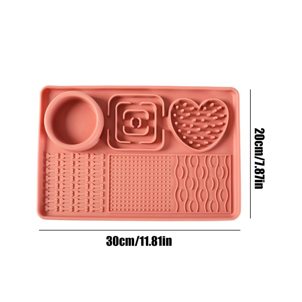 Lick Pads For Dogs Silicone Puppy Licking Mat Non-slip Slow Feeder Bowl Interactive Puzzle Toy For Mental Stimulation Sensory