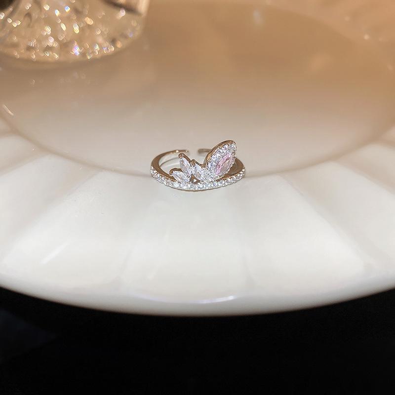 2024 Zircon Diamond Geometric Open Ring for Women - Trendy Luxury Index Finger Jewelry