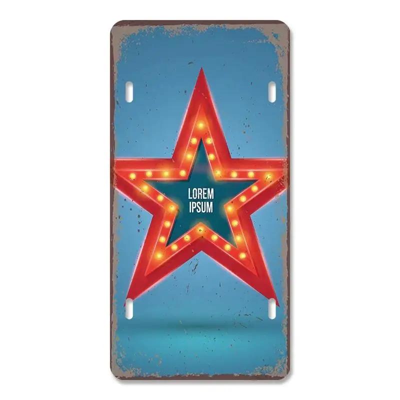 High Definition Metal Tin Sign Las Vegas Casino Vintage License Plate Style Wall Art Decor for Home Bar Garage