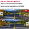 Motorcycle Mirrors 8mm 10mm Universal Rear View Side Mirrors Silver Square Mirror Left and