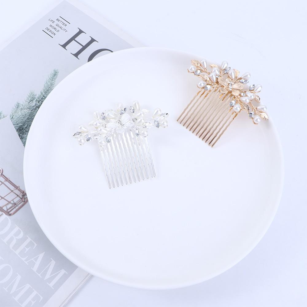 Zinc Zinc Alloy Hairpin Korean Style Headwear Five-tooth Hair Comb Hair Accessories Rhinestone Hair Stick