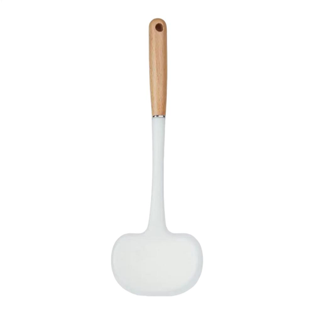 

Silicone Spatula Turner Kitchen Spatula Cooking Tools Long Handle Flipper Kitchen Utensils for Egg Pancake Fish BBQ Meat Burger білий