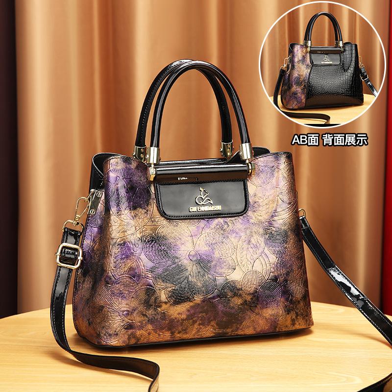 Bag Middle-aged Women's Mother Bag 2025 New Large-capacity Portable Messenger Bag Flower Shoulder Fashion Bag Women