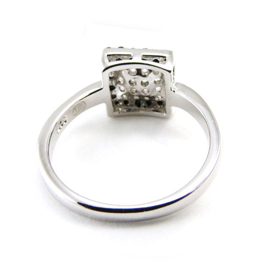 Black White 'Romy' Silver Ring