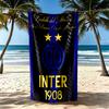 Inter Milan Beach Towel Super Soft Microfiber Quickdry Fabric Comfortable Lightweight