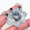 Natural Rock Fossil, Spinel 925 Sterling Silver Jewelry Pendant 1.97" ZS-641
