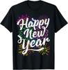 Happy New Year Party Supplies 2025 Family Matching Fireworks T-Shirt