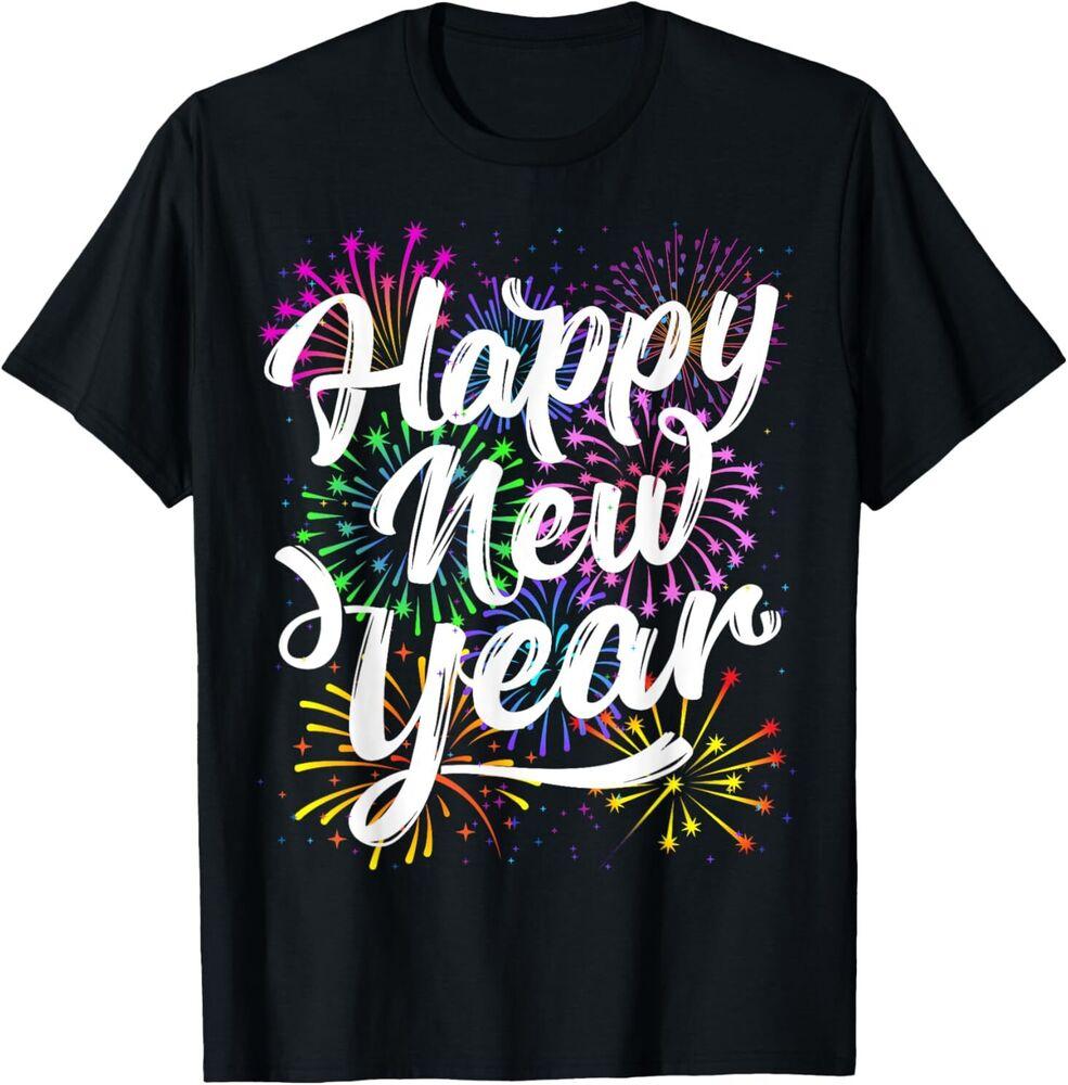 

Happy New Year Party Supplies 2025 Family Matching Fireworks T-Shirt 2XL