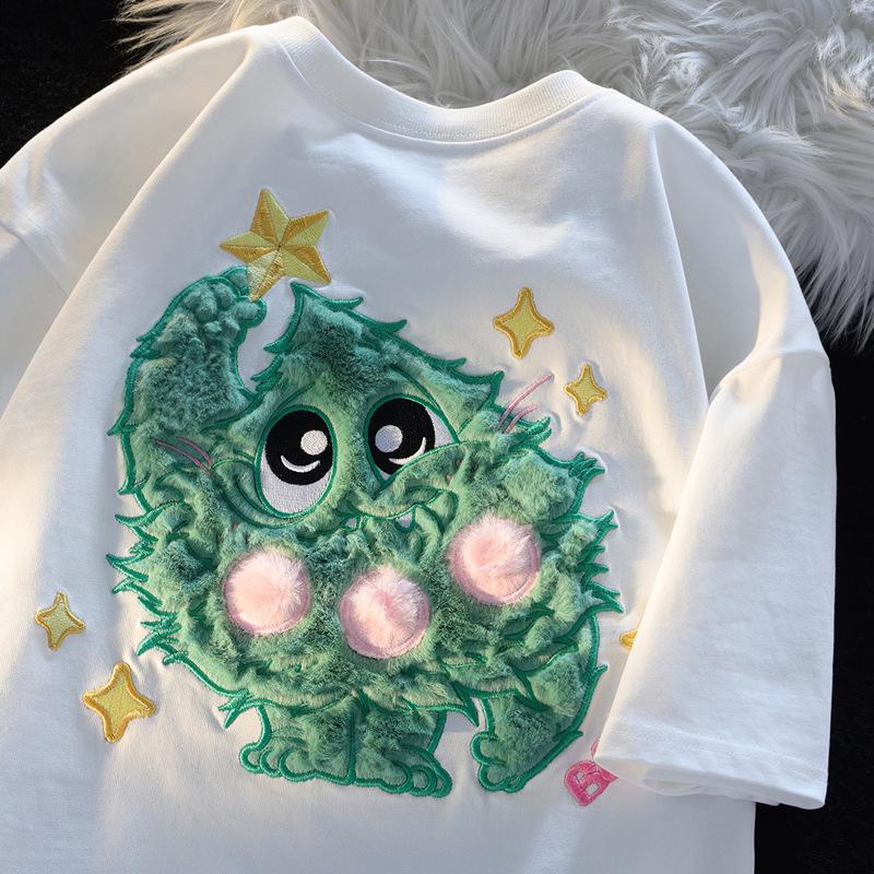 

Женская летняя футболка American Stitch из хлопка с коротким рукавом и вышивкой, с открытыми плечами M белый