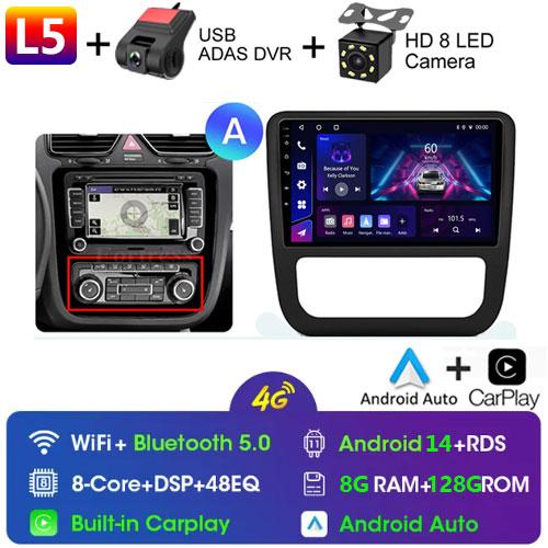 Fortress AI Voice Wireless CarPlay Android Auto Radio pentru Volkswagen Scirocco 2008-2013 4G Multimedia Auto GPS 2din radio auto