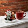 Unique Christmas Present for Friends Santa And Deer Figurine, Gnome Resin Statue, Holiday Claus Reindeer Figurines Table Centerpiece Home Living Room