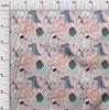 oneOone Cotton Flex Amethyst Fabric Kids Cutie Animal Sewing Material Print Fabric by The Yard 40 Inch