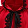 Red Short Capes Cloak with Breathable Polyester Fabric for Warm-Weather Coverage and Cool-Weather Layering