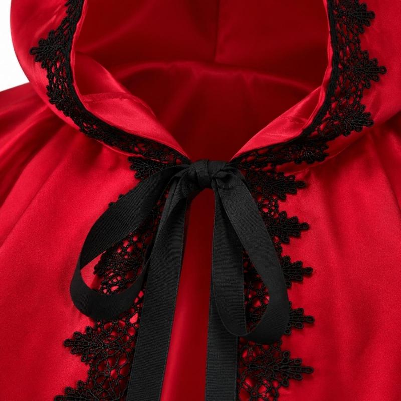 Red Short Capes Cloak with Breathable Polyester Fabric for Warm-Weather Coverage and Cool-Weather Layering