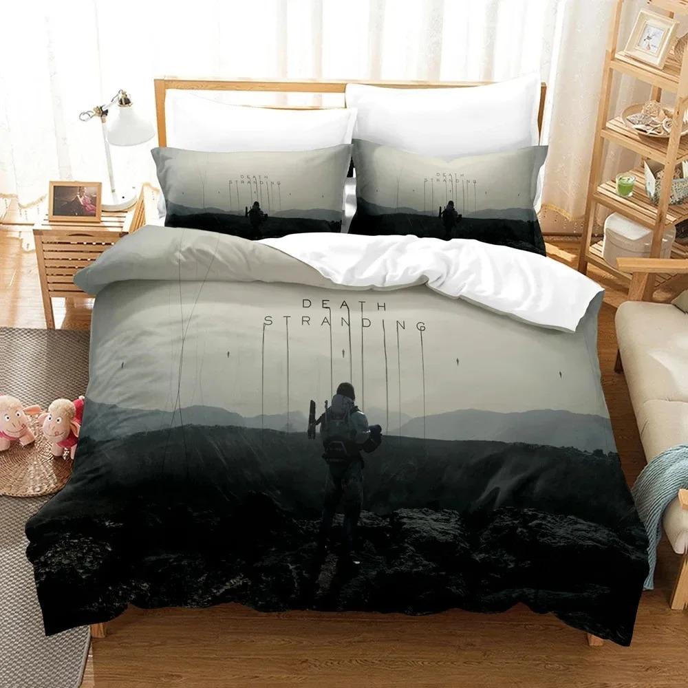 3D Print Death Stranded Bedding Set Boys Girls Twin Queen Size Duvet Cover Pillowcase Bed Kids Adult Fashion Home Textileextile