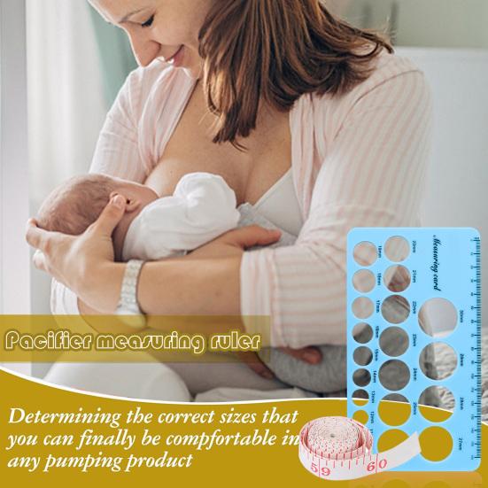 1 Set Nipple Measuring Ruler Double-sided Printing Soft Silicone Nipple Breast Pump Flange Ruler Home Use
