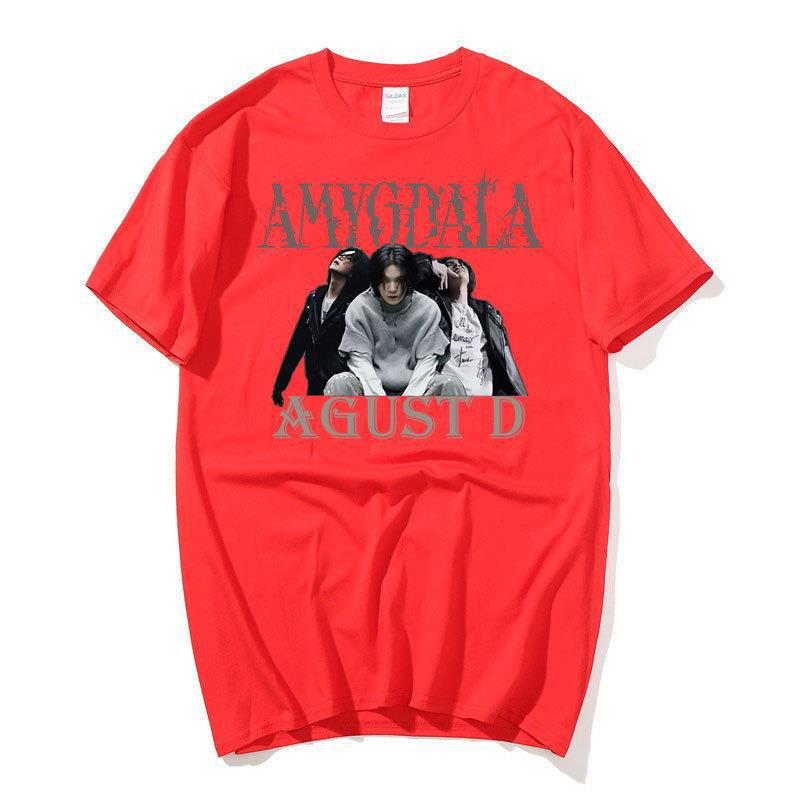 Fans Support The Suga Singer Group Around Harajuku Print Fashion Men'S And Women'S T-Shirts