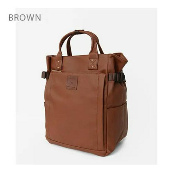 

Rakuten Япония и Южная Корея Многофункциональный рюкзак из ПУ кожи для мужчин и женщин - Деловой, Повседневный, для Шопинга и Многоцелевая сумка кофейный