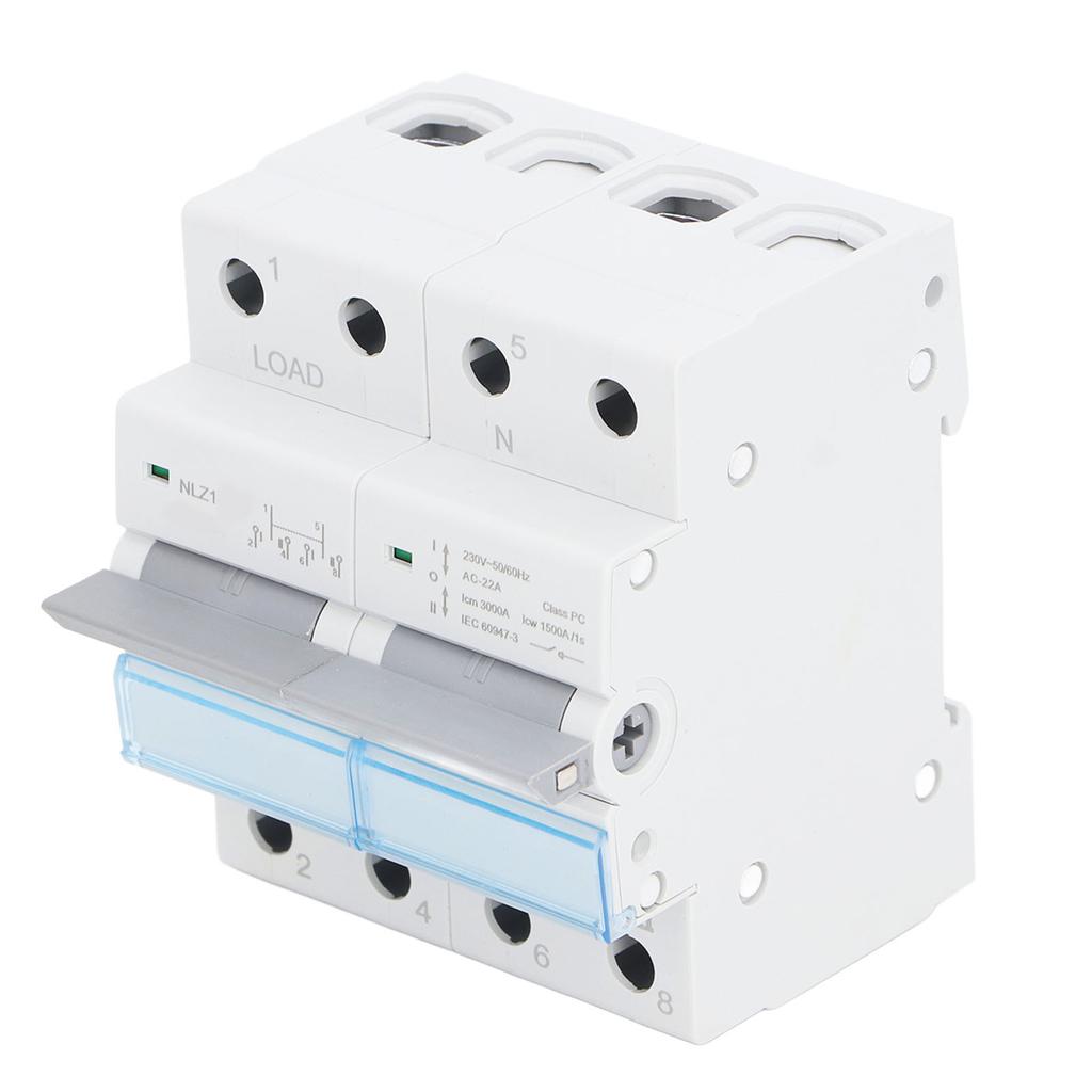Dual Power Manual Transfer Switch 230VAC 2 Poles DIN Rail Mounting Single Side Interlock Power