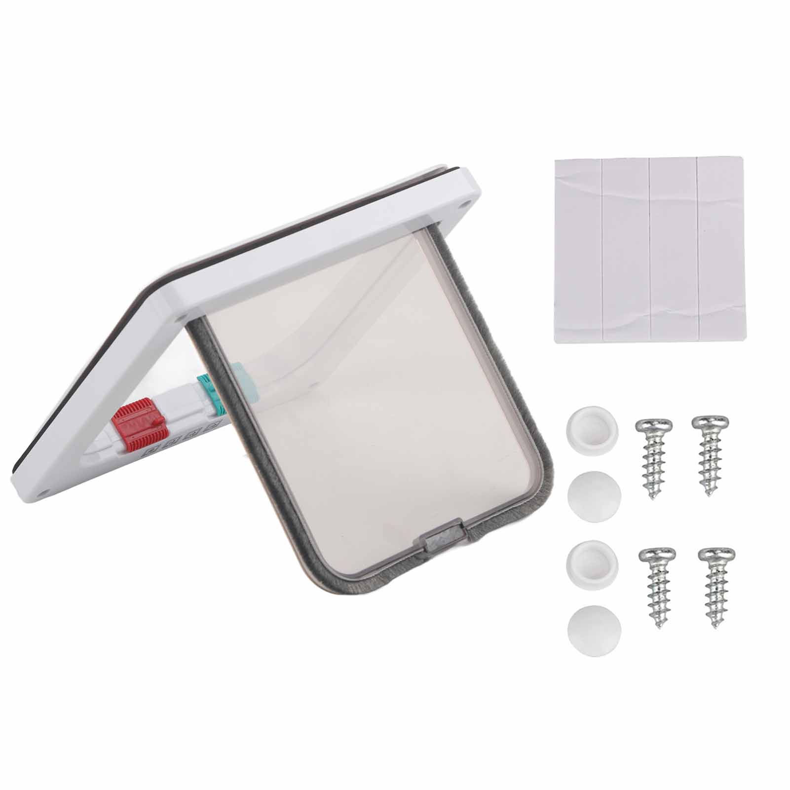 

Size S 4 Way Lockable Pet Cat Small Dog Flap Door For Pet Care белый