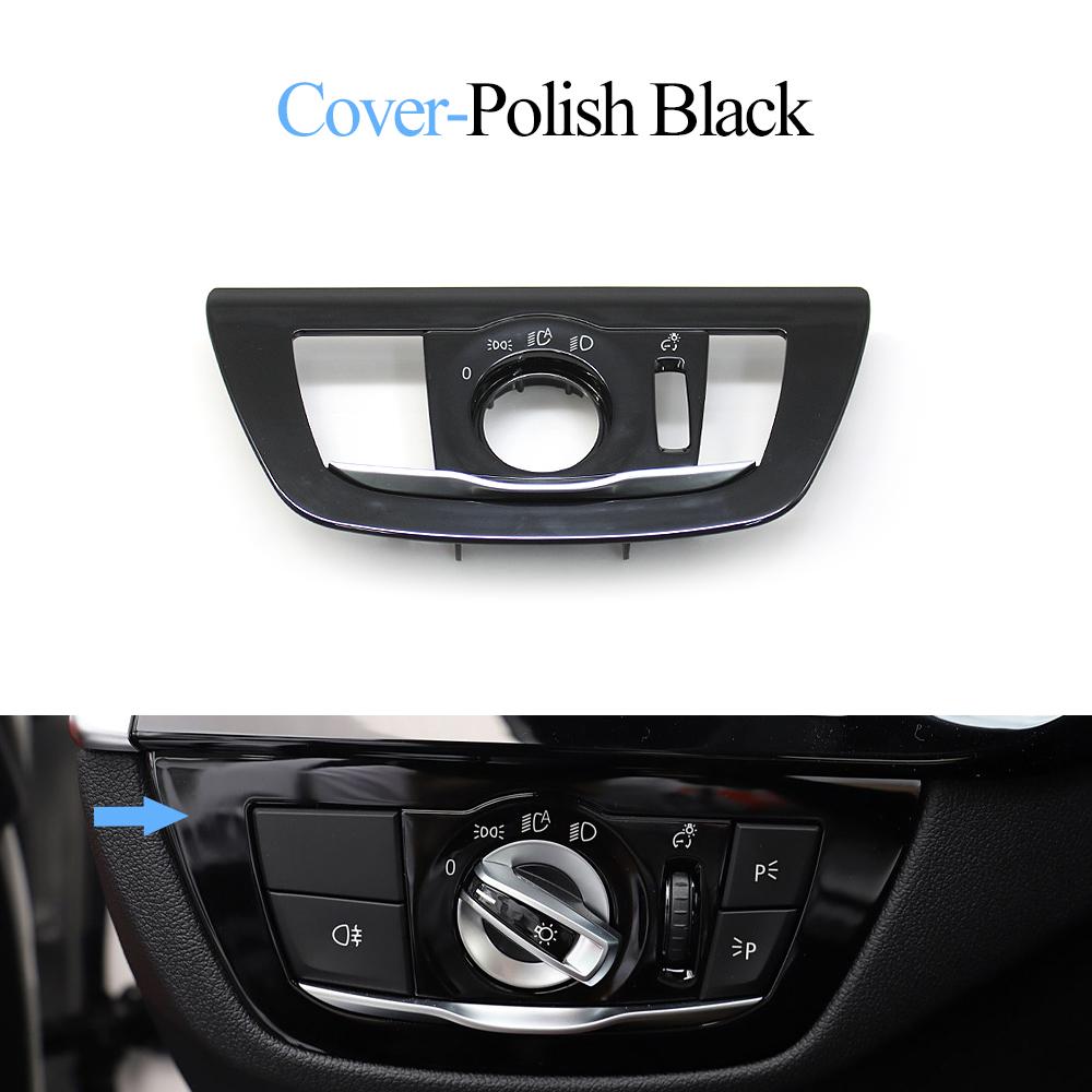 Car Front Dashboard Headlight Switch Rotary Knob Button Head Lamp Cover Panel For BMW 5 Series 6GT M5 G30 G31 G38 G32 F90