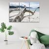 Three Piece Picture Canvas Print Sea Sand Beach Tree