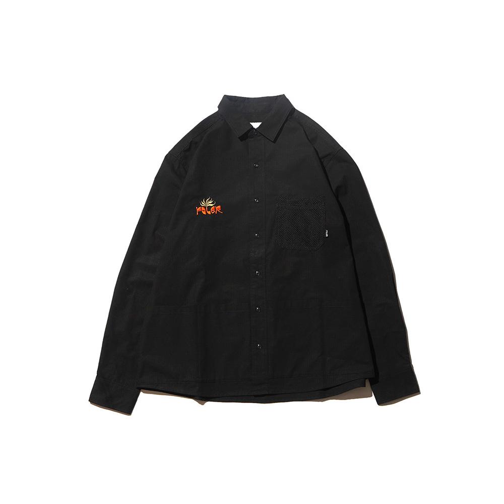 Polar Staff Ct Rip Multi Pocket L/S Relax Fit Shirt Jkt Black L (P22S4573499437887)