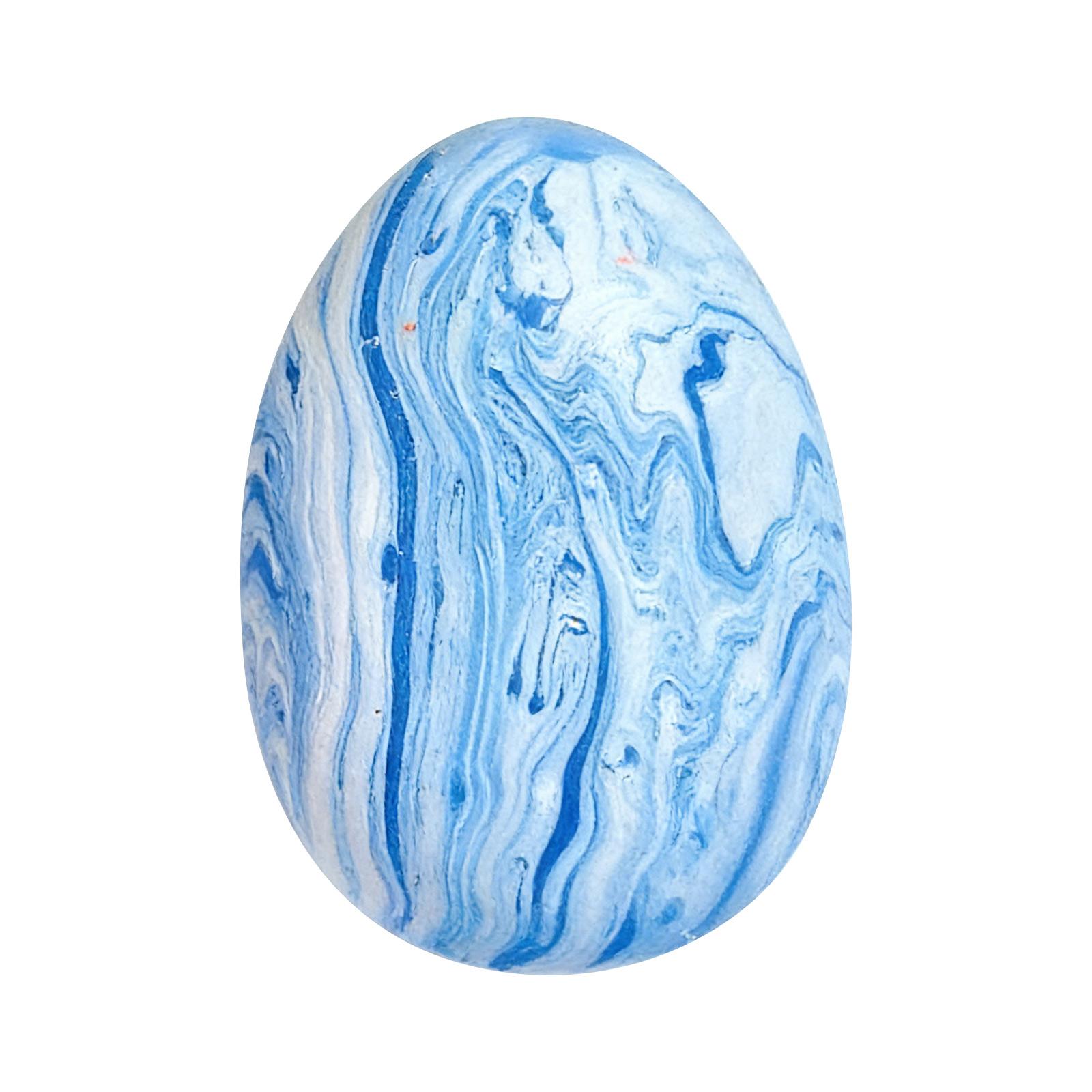 

Egg Shaped Decorative Stone with Marbled Pattern Suitable for Home Office Desk Ornament and Artistic Display Piece One Size синий