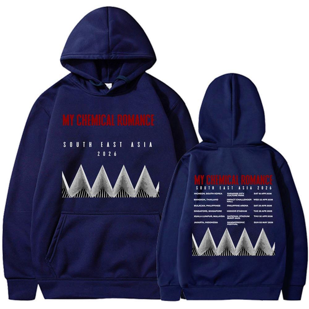 

My Chemical Romance Punk Band South America 2026 Tour Hoodies Men Women Gothic Fashion Sweatshirt Vintage Long Sleeves Pullovers 3XL