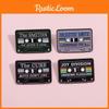 Creative New Style Radio Letter Tape Brooch Cartoon Music Theme Series Alloy Accessory Badge