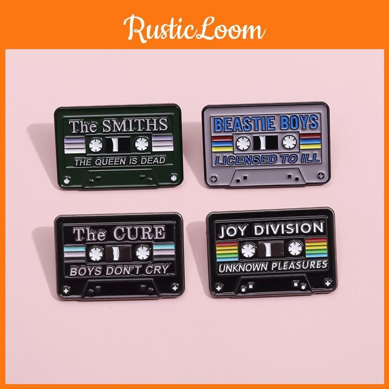 Creative New Style Radio Letter Tape Brooch Cartoon Music Theme Series Alloy Accessory Badge