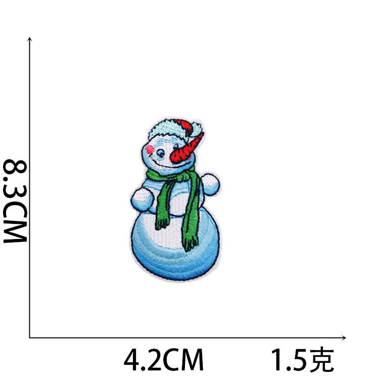 New Christmas Series Combination Embroidery Cloth Sticker Santa Crystal Ball Embroidery Cloth Sticker Voltage Ironing