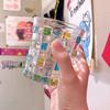 Rainbow Sheen Hand-Painted Glass Cup - Bling Design for Summer