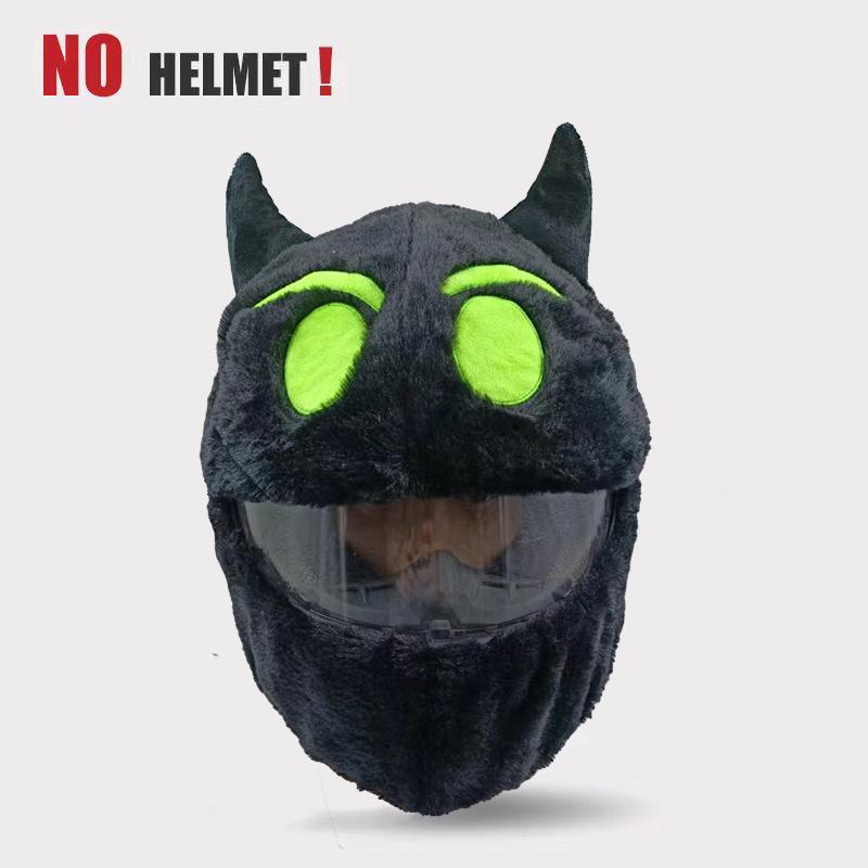 Motorhelmhoes Schattige Cartoon Pluche Helm Hoed Met Grote Flexibele Oren Grappige Helm Beschermhoes Voor Rijden