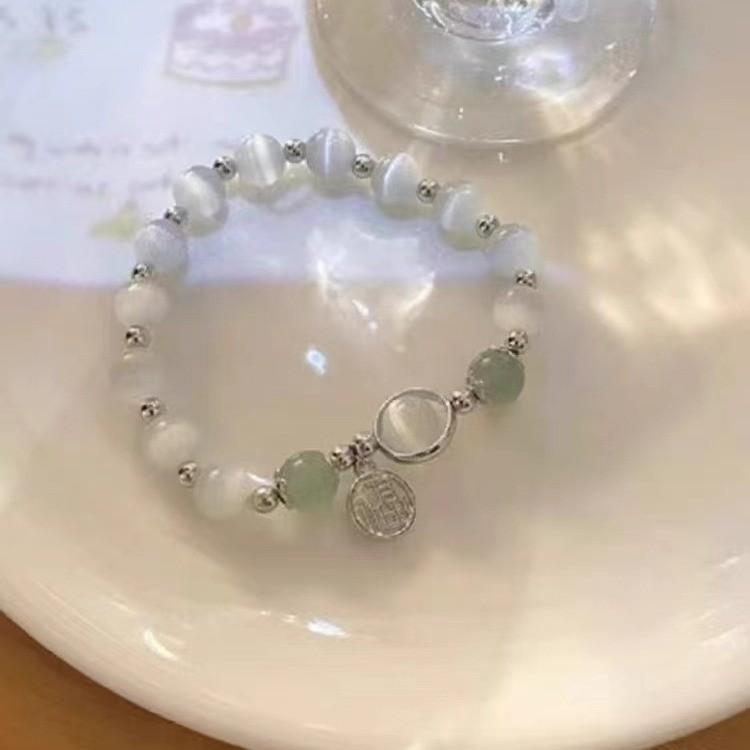 Cats Fashionable Eye Crystal Bracelet For Women 2024 Summer Trendy Jewelry